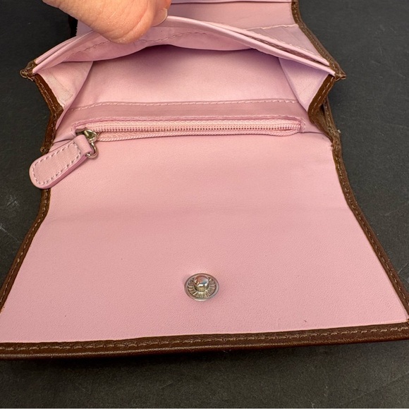 Coach Leather Mahogany Wallet w/ Pink Accents - Picture 6 of 15